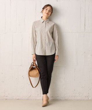 組曲 S 【WEB限定】ストレッチテーパード パンツ ブラック系