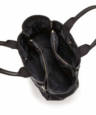 TOPKAPI 【Breath TOPKAPI】RIPPLE リプル ナイロン コンビ ベルト デザイン トートバッグ ブラック