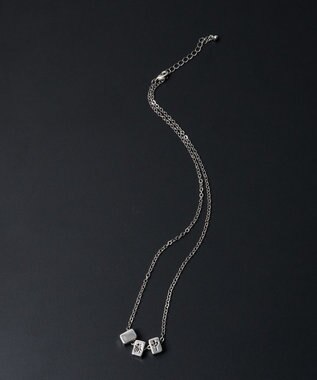 WEGO M立体モチーフ3連ネックレス