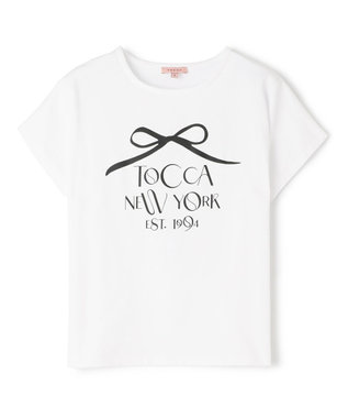 TOCCA 【接触冷感・UV90%以上カット・洗える】DANCING RIBBON Tシャツ ホワイト系