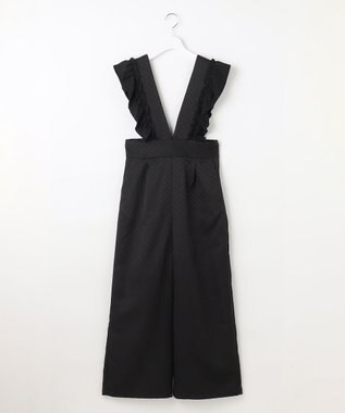 Feroux 【大好評につき追加生産決定！】フリルショルダードット サロペット ブラック系1
