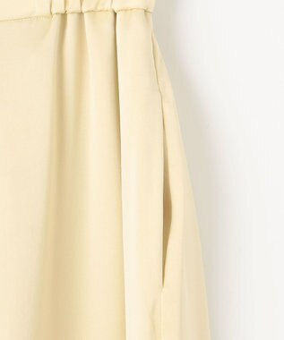 NAVE 【Nave・洗える/ウエストゴム】ヴィンテージサテン ワイドパンツ ライトイエロー系