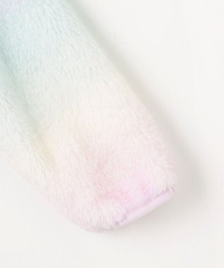 ANY KIDS 【ドッキング可能】ネコボアブルゾン ラベンダー×レインボー