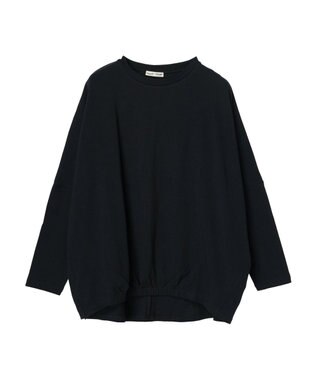 CRAFT STANDARD BOUTIQUE シルケット天竺　フロントギャザーＢＩＧ　Ｔｅｅ　Ｌ／Ｓ Black