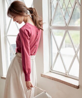  【前後着用可能】2WAYパフスリーブ カーディガン