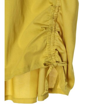 earth music&ecology ドロストギャザードッキングＴシャツ Yellow