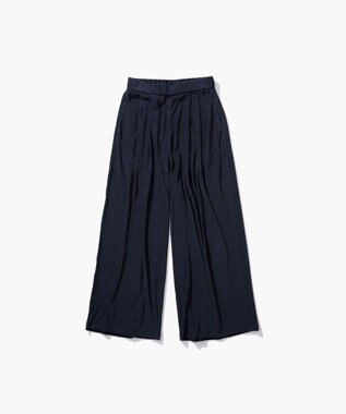 ATON MICRO COTTON PILE | ワイドイージー パンツ NAVY
