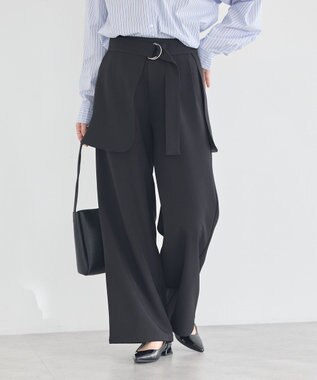 earth music&ecology 【予約】【2WAY】ラップスカート付きパンツ ブラック