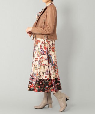 GRACE CONTINENTAL レースアップライダースジャケット ブラウン