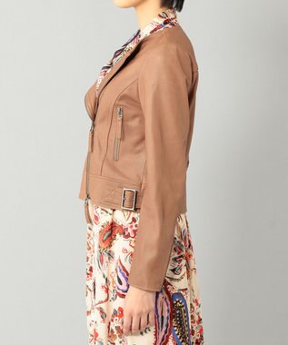 GRACE CONTINENTAL レースアップライダースジャケット ブラウン