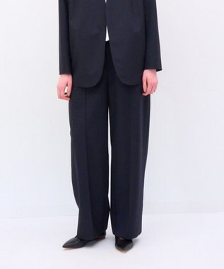 ATON 【26FW】WOOL TROPICAL | ピンタックイージーパンツ NAVY