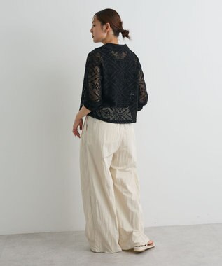 CRAFT STANDARD BOUTIQUE クロシェレースカーディガン Black