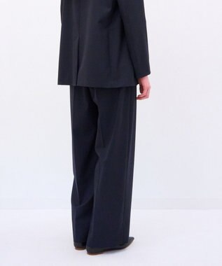 ATON 【26FW】WOOL TROPICAL | ピンタックイージーパンツ NAVY