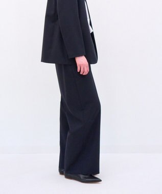 ATON 【26FW】WOOL TROPICAL | ピンタックイージーパンツ NAVY