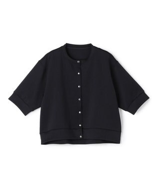 UNFILO 【VERY掲載】BEAUTY FORM JERSEY light スナップカーディガン ブラック