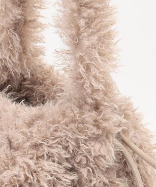 ANY 2WAYファーワンショルダーバッグ ベージュ