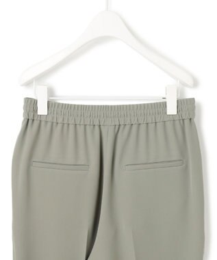 ICB 【UVカット・防シワ・洗える】ライトダブルクロス ドロストパンツ スモークグレー系