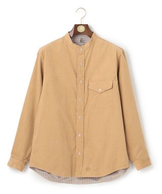 J.PRESS MEN バンドカラーリバーシブル シャツ ベージュ系