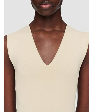 JOSEPH ニットウィーブプリッセ アニメーション　Vネックドレス Oat Combo