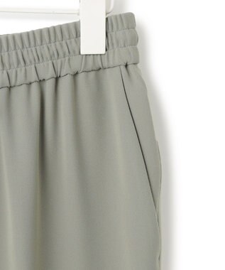 ICB 【UVカット・防シワ・洗える】ライトダブルクロス ドロストパンツ スモークグレー系