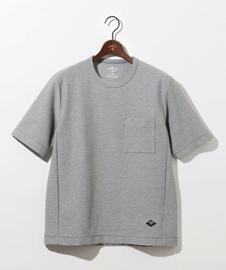 JOSEPH ABBOUD MOUNTAIN 【MADE IN JAPAN/吸水速乾】ダイヤモンドワッフル アウトドア Tシャツ ライトグレー系