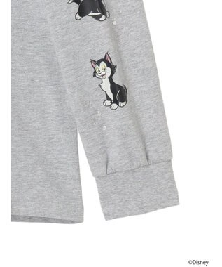 earth music&ecology Ｄｉｓｎｅｙ／袖プリントフィガロロンＴ Gray Mixture