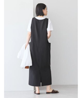 AMERICAN HOLIC イージーケアＵネックＩラインワンピース Black