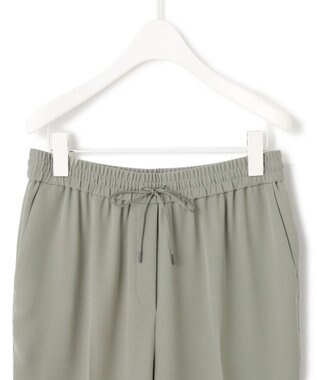 ICB 【UVカット・防シワ・洗える】ライトダブルクロス ドロストパンツ スモークグレー系