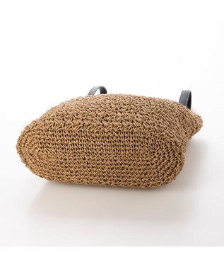 UNBILLION カシュカシュ cachecache / ベルトハンドル柄編トート キャメル