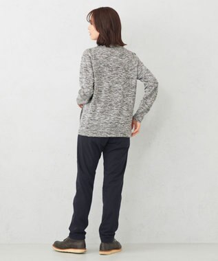 JOSEPH ABBOUD MOUNTAIN 【UNISEX】ランダムスラブリップハーフジップ ライトグレー系