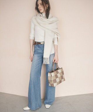 TOPKAPI 【TREASURE TOPKAPI】スムースレザー パッチワーク ショルダー付 トートバッグ グレージュ