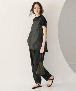 #Newans チュニックビスチェ カーキフラワー