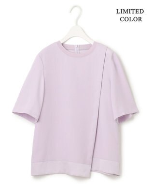 ICB 【新色追加・接触冷感・UVケア・速乾・洗える】 FluidBackSatin Tブラウス パールグレー系［WEB限定］