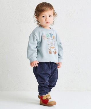 MIKI HOUSE HOT BISCUITS 【14-16cm】 かかと顔ドン あったかボア付き セカンドシューズ マルチカラー