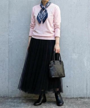 FOLNA RD ソフトレザーブガッティボストンバッグ ブラック