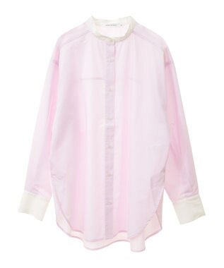 AMERICAN HOLIC イージーケアバンドカラーロングシャツ Pink