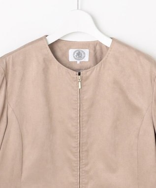 J.PRESS LADIES ライトマイクロスエード ブルゾン ベージュ系