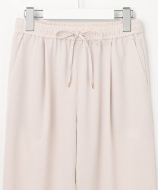 23区 L 【洗える】2WAYストレッチツイル ワイドパンツ ベージュ系