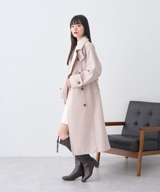 earth music&ecology 3WAYカラーロングコート Light Beige