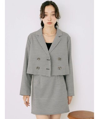 earth music&ecology チェックショートジャケット