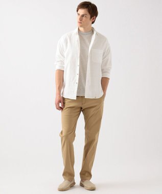 JOSEPH ABBOUD MOUNTAIN 【SPACE】リネンプレーティング天竺 ポケTシャツ ベージュ系