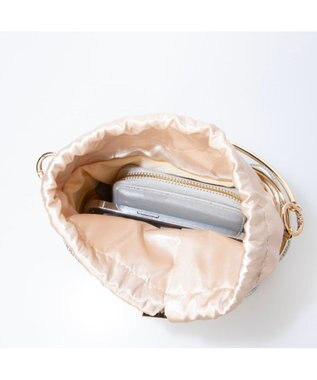 UNBILLION カシュカシュ cachecache / メタリックメッシュオーバルバッグ シルバー