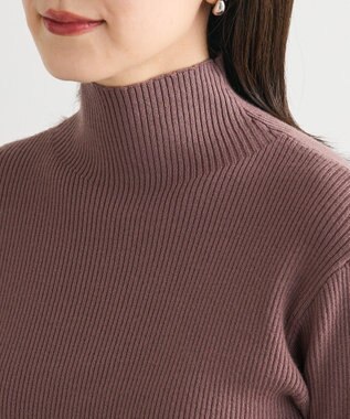 Green Parks ・ｓｗｉｎｇ　ｂｙ　袖パールボタンフレアリブニット Mocha