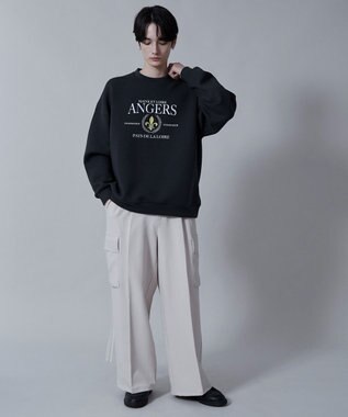 WEGO KEEPWARM　グラフィックプルオーバー ブラック中濃色