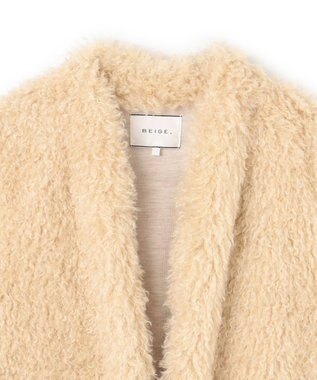 BEIGE， PUY / フェイクファーベスト Beige