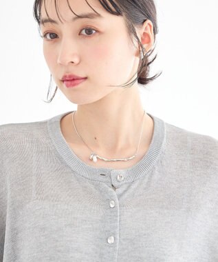 earth music&ecology スマイリースライドネックレス Silver