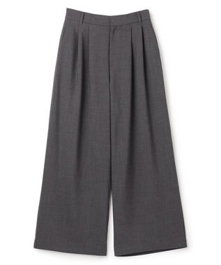 UNFILO マイビューティ タックワイドパンツ チャコール