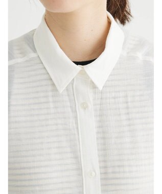 Green Parks ジャガードシアーシャツ Off White