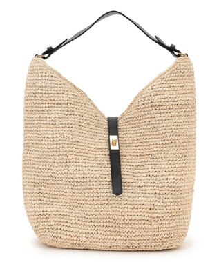 23区 VIOLAd'ORO ラフィア ビッグ トートバッグ ベージュ系