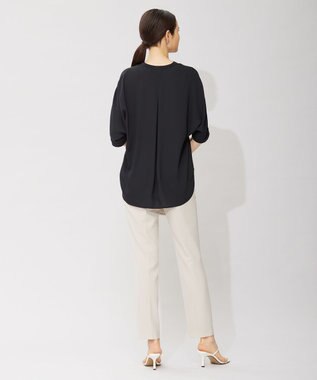 ICB L 【洗える】レーヨンライクトロ スティックパンツ トープ系